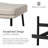 Maven Lane Berkley Bar Stool In Matte Black With Light Beige Fabric-123564828-123564827