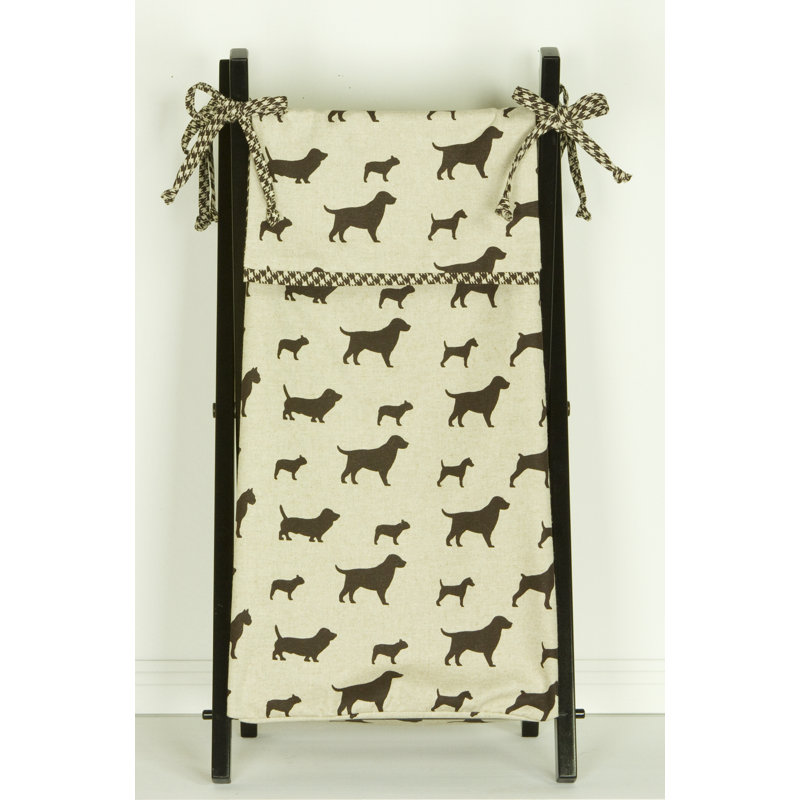 Statham Solid Wood and Fabric Laundry Hamper
