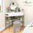 Triangle Corner Desk With Charging Station With 2 Drawers And Storage Shelf
