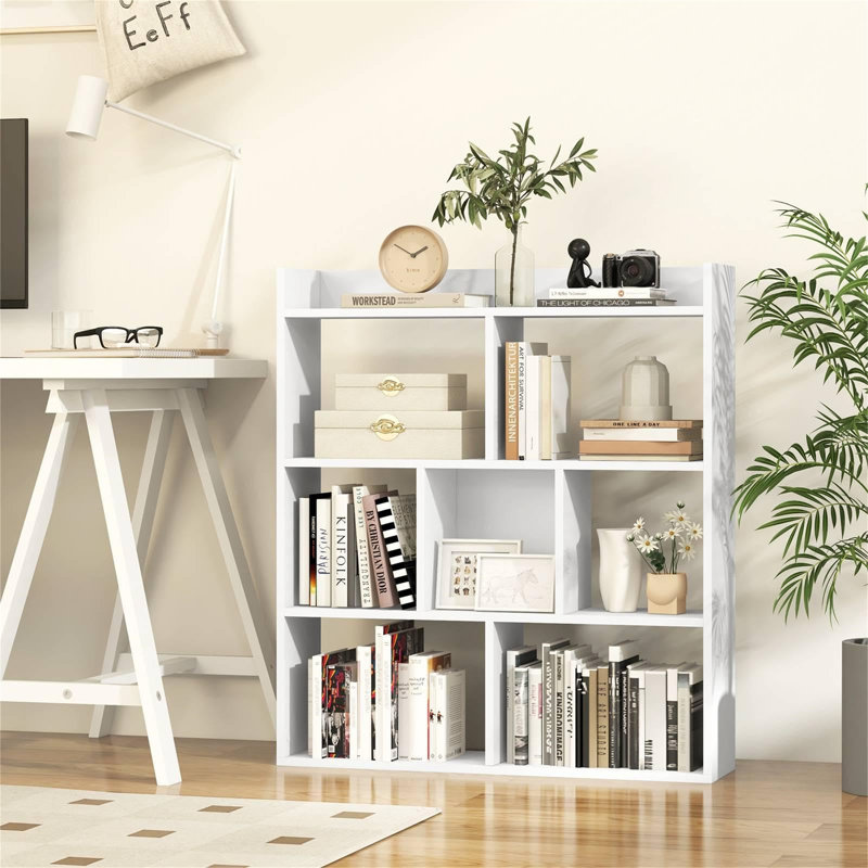 90cm H x 80cm W Standard Bookcase, White