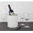 6.2" Beige Embossed Ceramic Kitchen Canister-1112960145