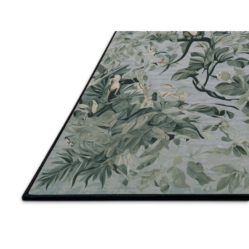 Tapis gris soyeux et moelleux, Carré 6 pi