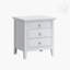 3 Drawer Nightstand White