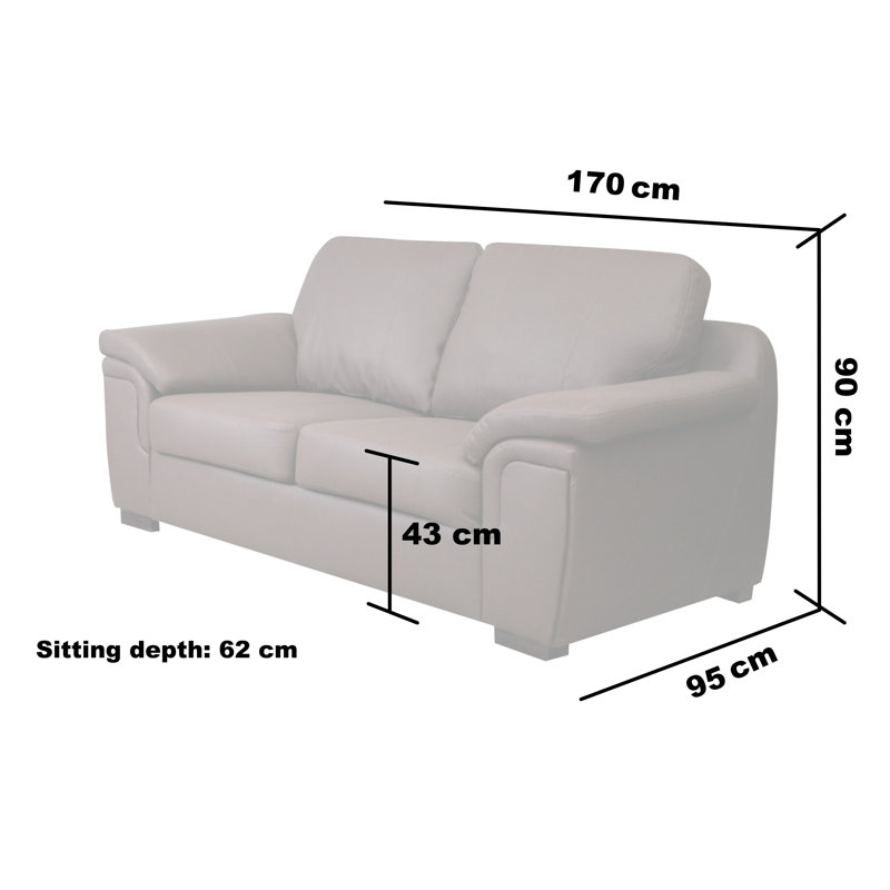 Wedemeyer 2 Seater Upholstered Sofa, Brown