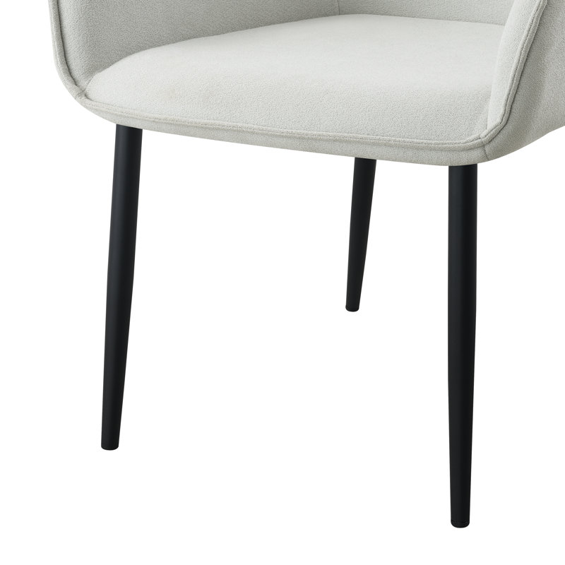 Fauteuil rembourré gris et noir Keldan