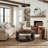 Round Coffee Table with Open Shelf