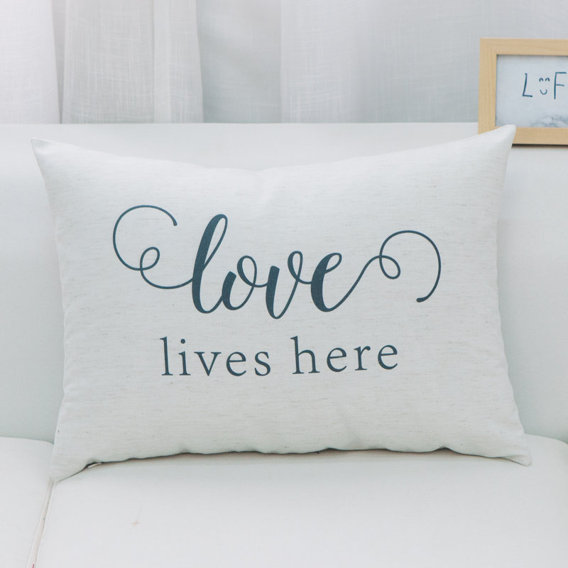  Coussin Love Live Here, Plumes