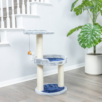Arbre à chat en bois véritable 30 po