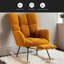 Chaise berçante en tissu avec repose-pieds Teddy-745856773