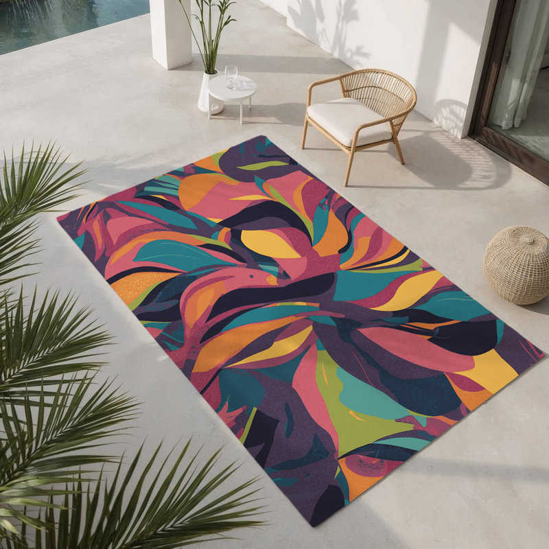 Tapis intérieur et extérieur Techno Glimmer, Rectangle 1 pi 6 po x 2 pi 6 po