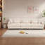 Canapé modulaire à assise profonde, canapé en nuage moderne à structure en bois pour la maison
