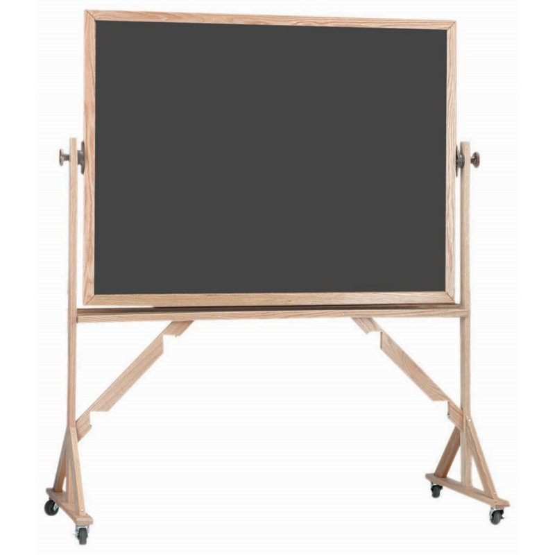 Tableau noir réversible sur pied, Ardoise, H 4 pi x l 6 pi
