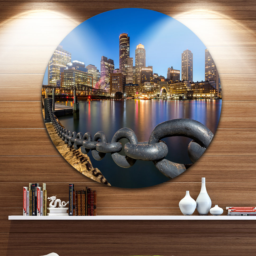 Cityscape " Boston Skyline At Dusk " East Urban Home 