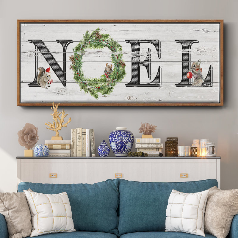 Farmhouse Noel - toile encadrée