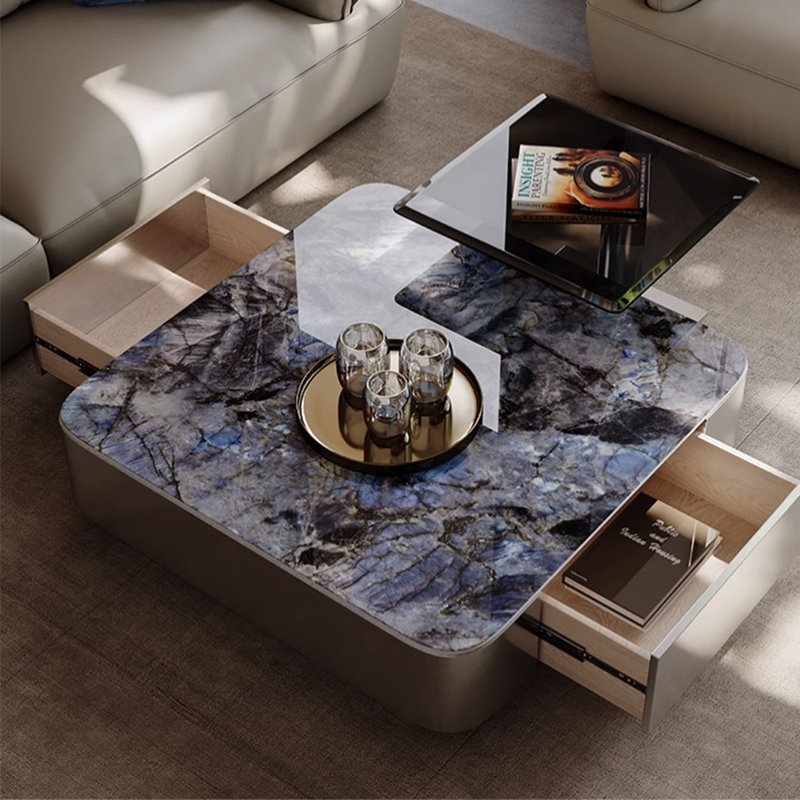 Tables basses légères haut de gamme pour la maison, H 12,6 po x L 35,4 po x l 35,4 po