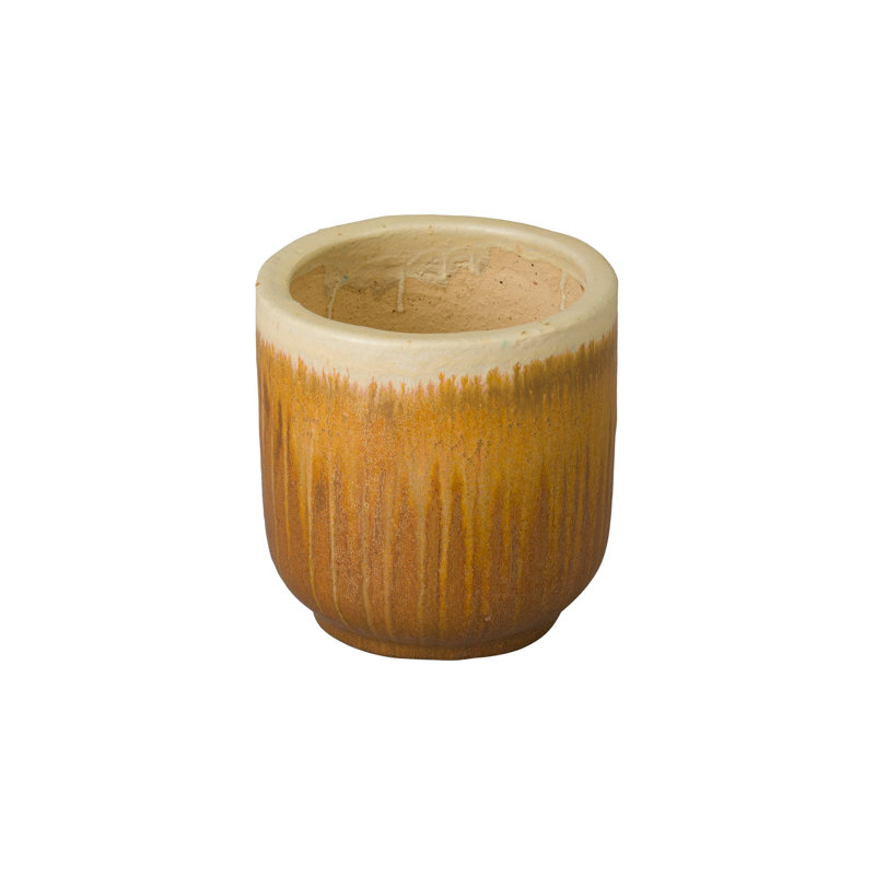 POT DE FLEURS, AMBRE, H 11 po x l 10 po x P 10 po