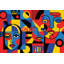 Papier peint géométrique abstrait Pop Art-1177949885-1177949884