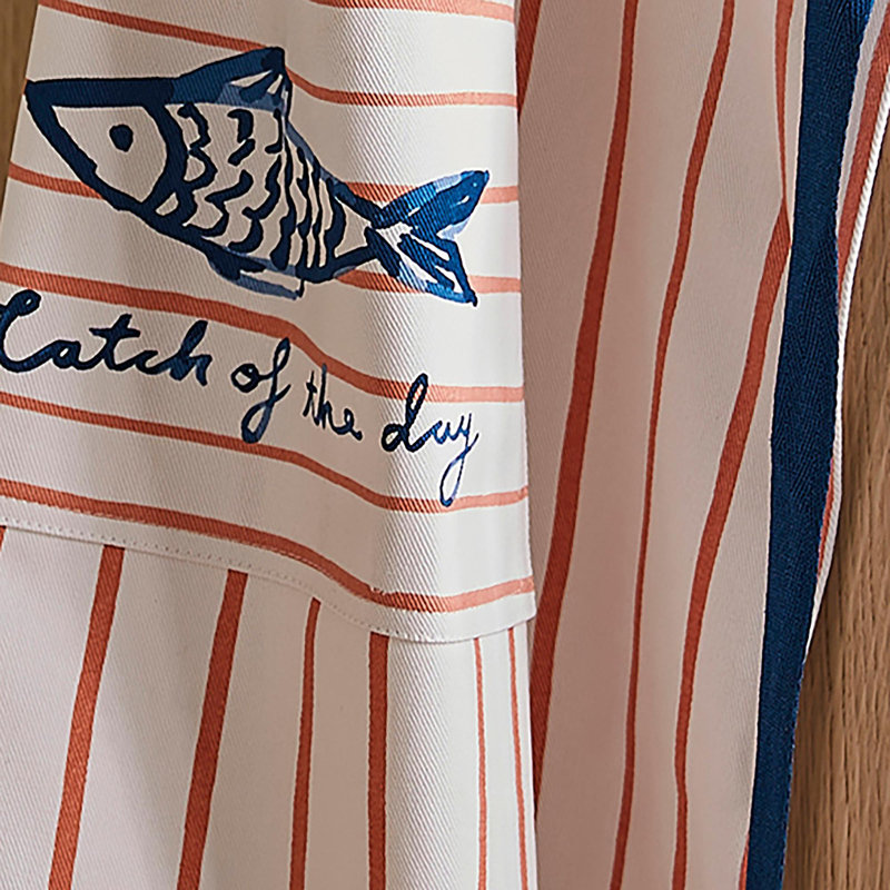Striped Cotton Bib Apron