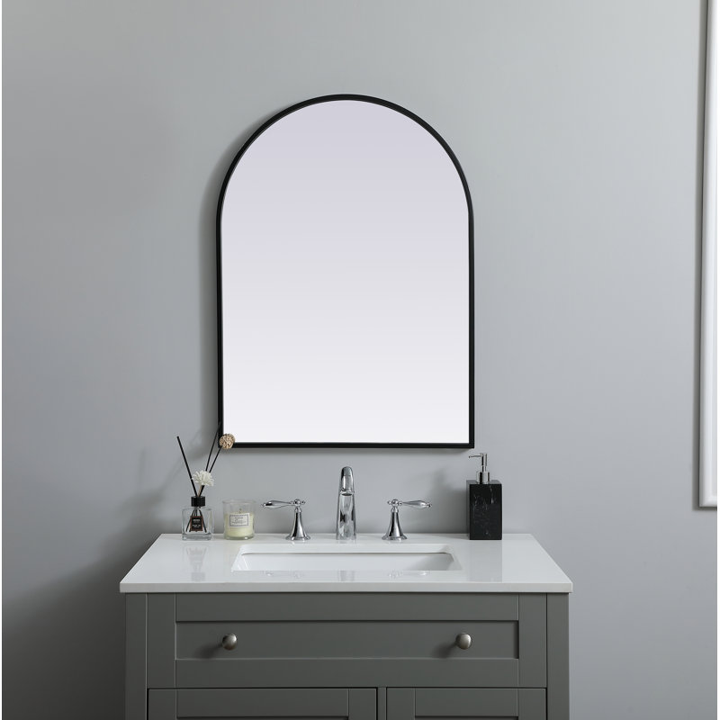 Miroir mural Sabine, 30 po x 22 po, Noir