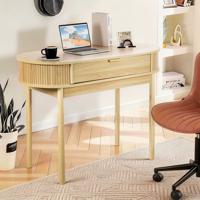 Bureau d'écriture moderne en bois de 40 pouces avec tiroir