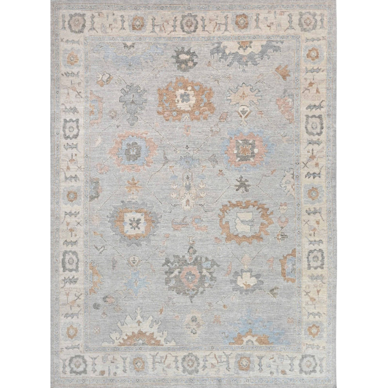 Oushak Hand Knotted Wool Oriental Rug