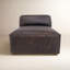 Fauteuil de chambre en cuir véritable Foley-274152650