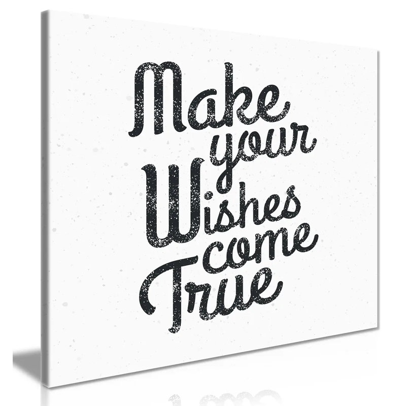Make Your Wishes Come True - Wrapped Canvas Print, 61cm H x 61cm W
