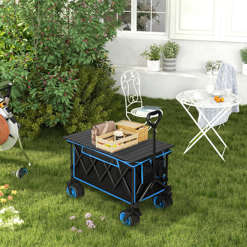 Roll-up Garden Cart, Black/Blue