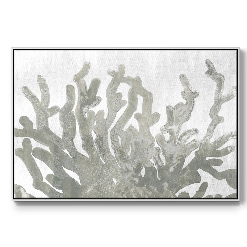 Stone Macro Coral III, reproduction d'art sur toile, H 17 po x l 25 po x P 2 po, Blanc