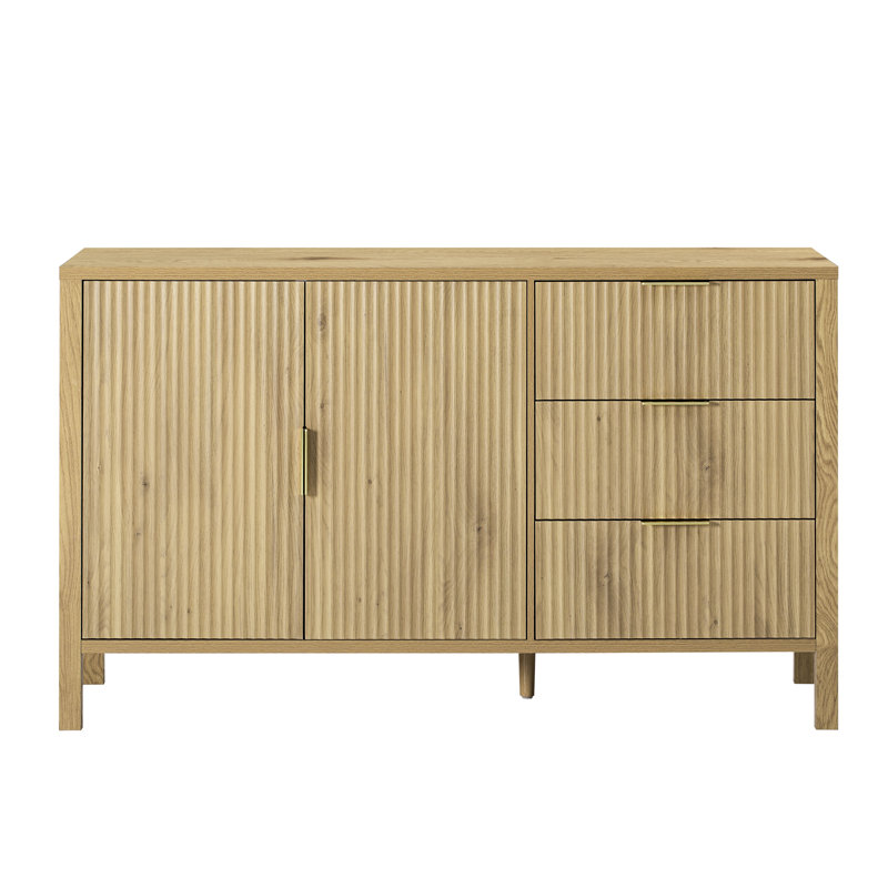 Buffet avec 3 tiroirs Amarilys, Naturel