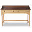 Bureau d'écriture en bois avec pieds de canette tournés et tiroirs de rangement