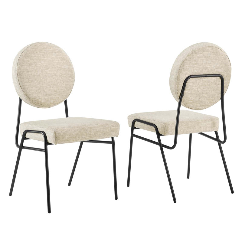 Modway Craft Performance Dining Side Chairs, Black, 1, Polyester Charcoal
