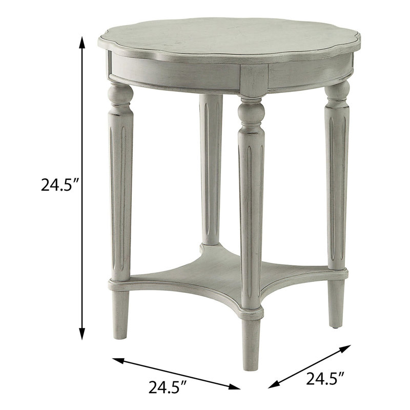 Table de bout en ardoise antique avec tablette - look moderne classique et panier
