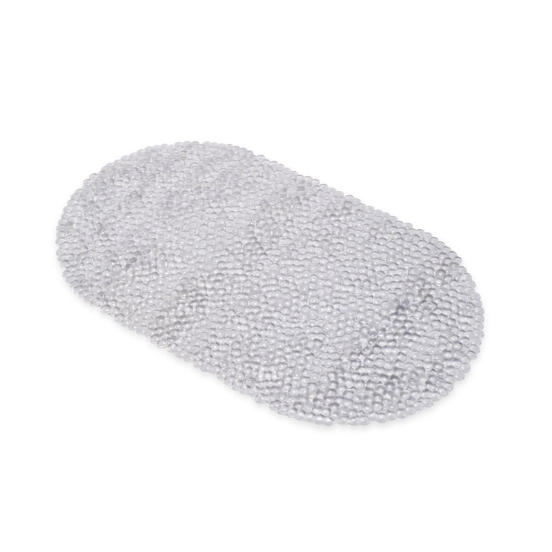 Small Bubbles Clear Non Slip Bath Mat with Secure Suction Cups 69 x 39cm