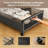Under Bed Storage Containers With Wheels, 2 Pack Underbed Shoe Storage Organizer With Removable Lids, Large Rolling Under Bed Storage Dresser Drawers
