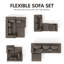 Canapé modulaire en forme de L 108 "sans os 108" pour le salon (brun)-734940661