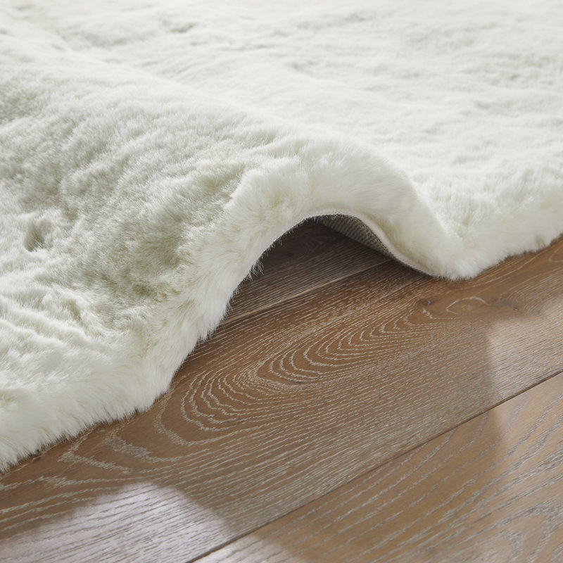 HEAVENLY Solid Colour Machine Made Area Rug, Polar, Rectangle 160 x 230 cm