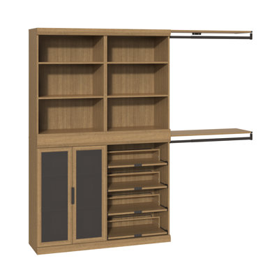 Mosaics Storage 11-shelf 2-door 2-hang Rod Closet Organizer