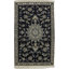 Tapis noir / brun en laine noué à la main de conception unique 2 pi 9 po x 4 pi 7 po années 2000 Jerlene