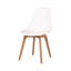 Ensemble de quatre chaises d'appoint en plastique robustes blanches et naturelles-757901405-757901394