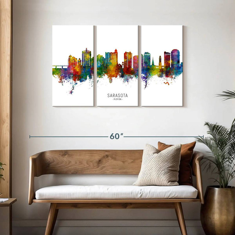 Rorry Sarasota Florida Skyline I, 28" H x 45" W