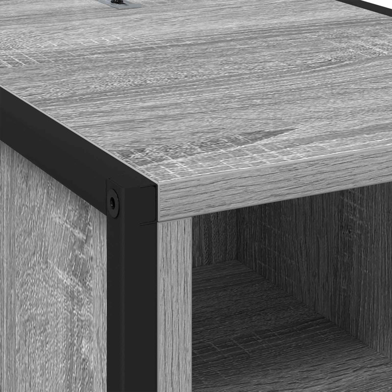 39.5cm W Manufactured Wood Bedside Table, Grey Sonoma