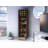 12-Bottle 2-Shelf 1-Drawer Bar Cabinet Mahagony And Macadamia