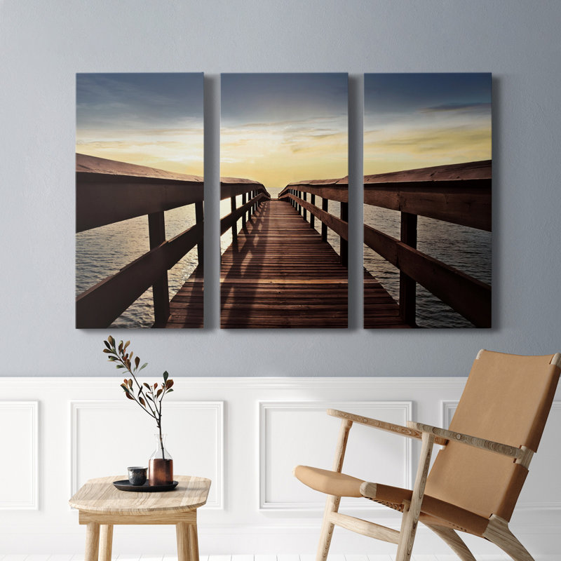 Naples Cove - photographie sur toile tendue 3 pièces, H 36 po x l 72 po x P 1 po