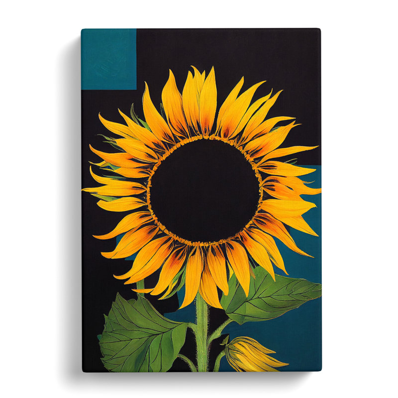 Tariffville Sunflower - Wrapped Canvas, 76cm H x 50cm W