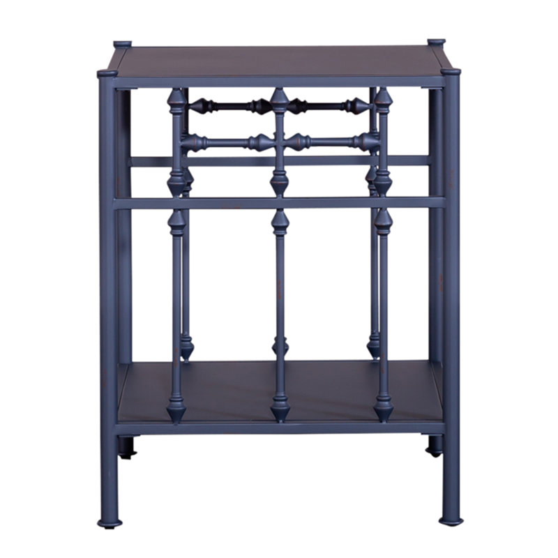Table de chevet Edmund Vintage, Bleu marine