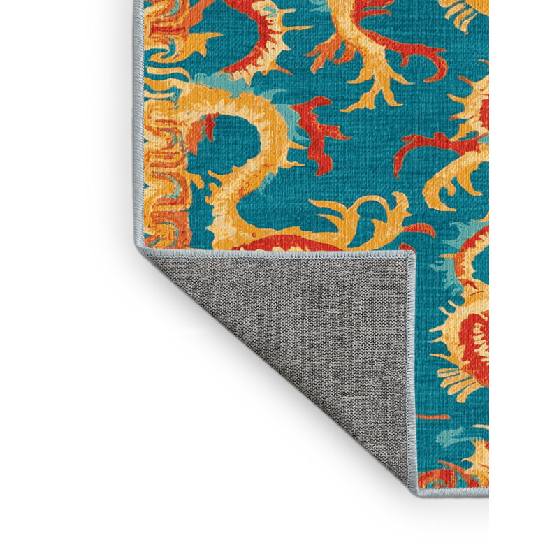  Tapis hawaïen lavable Seahores, Rectangle 4pi x 6 pi