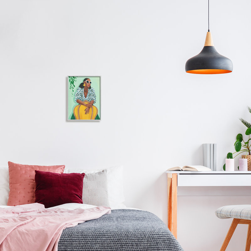 «Stylish Woman Trendy Portrait» par Grace Popp - impression, H 14 po x l 11 po x P 1,5 po, Estampe numérique Farmhouse