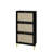 Freestanding 3 Door Shoe Rack, Entryway Storage Cabinet, 44Lb Load, Engineered , -, Gold Handle, Double Shelf, Metal Base With Slip Pads, Black Particle Board, Simple Assembly Procedure For Entryway,-127429498