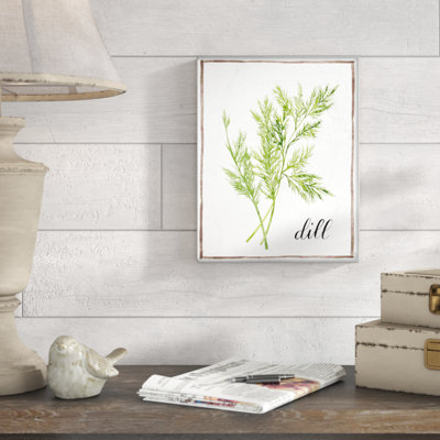 " Herb Illustration Dill With Script "